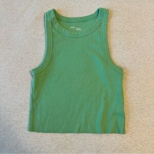 Aerie Green Ribbed Crop Top
